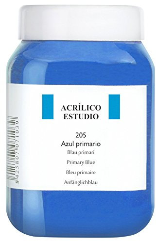 Lienzos Levante Estudio Pintura en Dispersión Acrílica, Azul (Primary Blue - 205), 500 ml