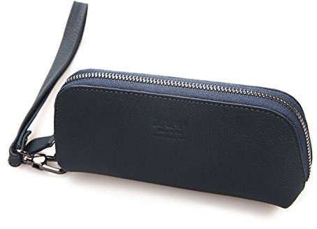 ZAPP- Etui/tasche Doppel echtes Leder für elektronische Zigarette BOX MOD (Leer, Farbe: blau)