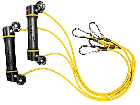 FINIS Slide Dryland Trainer - Widerstandstrainingsbänder zur Verbesserung von Kraft und Form - Doppelt geführte Widerstandsbänder für alle Altersgruppen - 7mm Widerstand, Gelb