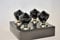 FSL- Drawer Knobs Door Handles 4 Large Black Glass Crystal style Acrylic knobs
