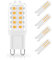 JandCase G9 LED Light Bulbs Dimmable, Capsule Bulbs, 4W G9 Lights, Equivalent to 40W 30W 28W Halogen Bulb, 3000K Warm White, 400 Lumen, 360° Beam Angle, Pack of 5