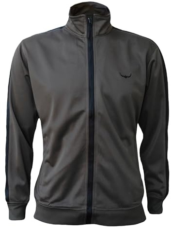 ROCK-IT Apparel Chaqueta de Chándal Hombre, Deportiva y Transpirable con Cuello Alto, Cremallera y Bolsillos, Interior Suave Agradablemente Esmerilado, Estilo Retro, S-3XL