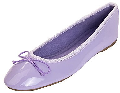Feversole Damen Klasssische Ballerinas Lack Balerinaschuhe Flach Damenschuhe