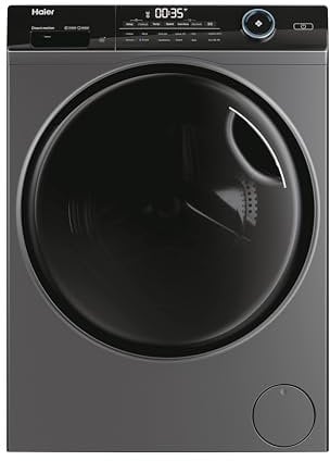 Haier HWD100-B14959S8U1 Freestanding Washer Dryer with LED Display, 10+6kg Load, 1400RPM, Direct Motion, Graphite