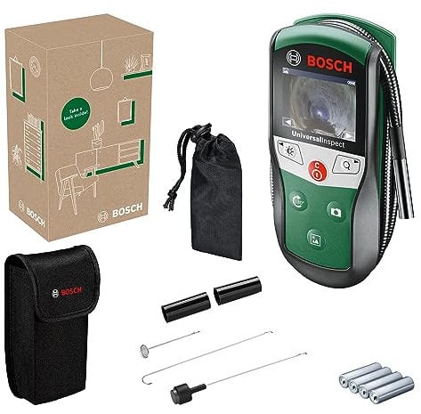 Bosch Caméra d'inspection UniversalInspect (Endoscope d'un diamètre de 8mmpour des Images Couleur de Haute qualité avec Une Longueur Flexible de0,95m et Une Fonction mémoire intégrée)