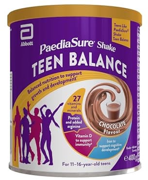 Teen Multivitamin Powder' Chocolate, 400g with Protein by PaediaSure Shake | Teenager Supplement with 27 Vitamins & Minerals – Vitamin D & Protein – Vegetarian – For busy teens 11-16 yrs old