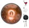 GLADFRESIT Handpan in D-Moll, Auffälliges Lila-Rot, Mit Ständer, Koffer, Strapazierfähigen Schlägeln und Staubfreiem Tuch (9-432Hz)