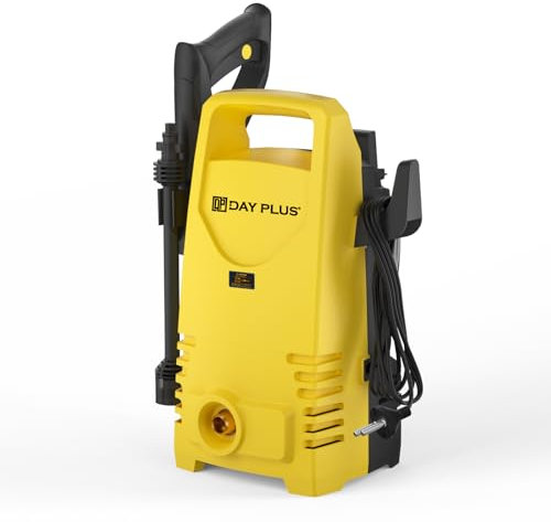 Hochdruckreiniger, 5L/min Fördermenge, 55 bar Druck, 1100 Watt Arbeitsdruck, 7m Hochdruckschlauch, 5,5m Kabel, Kompakter Flächenreiniger mit Kurze Rotierende Düse, Verlängerungsstange