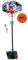 Best Sporting Basketballkorb Outdoor mit Ständer I Höhenverstellbarer Basketball-Korb I Robuster Outdoor-Basketballständer für Kinder I Mit Transport-Rollen (Rot/Weiß/Blau, 165-205cm)