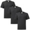 HiFEN® Kids Crew Neck Short Sleeve T Shirts Cotton Rich Plain Classic Fit Valueweight Casual Top 3 to 15 Years 3 Pack Black