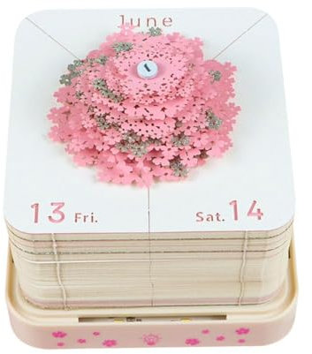 3D Memo Pad Time Piece Calendar 2025, 3D Tree House Paper Sculpture Calendar Carving Gift Notepad LED Lights With Notes