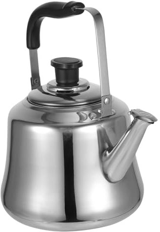 WATIIFUFU 1 Pc Tetera Zumbando Tetera Para Estufa Jarra De Agua Para Acampar Tetera Silbante Tetera Que Suena Senderismo Tetera Cocina Tetera De Estufa De Voz Pava Silver Acero Inoxidable