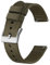 BISONSTRAP Nylon Armband für Herren, Zweiteilige Militär Uhrenarmband, Schnellverschluss, Gebürstete Schnalle, 19mm, Armeegrün (Silberne Schnalle)