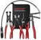 WISEUP 4PCS Hose Clamp Pliers Set - Includes 27 Long Reach Wire Spring Plier, Clic-R Type Pliers, Hose Remover & Flat Band Clamp Tool - for Automotive Fuel, Oil, Coolant, Radiator Hoses