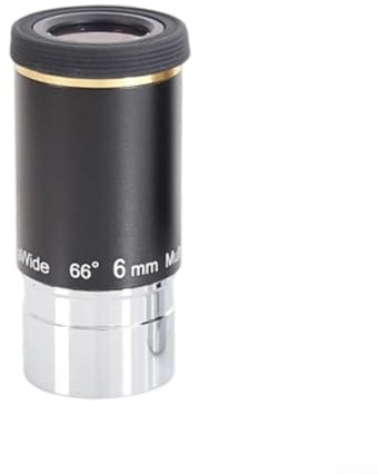 Juego de oculares de 6 mm, 9 mm, 15 mm, 20 mm para enfocador de 1.25 pulgadas con campo de 66 grados y construcción de metal (6 mm)