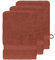 Sensei Maison - Lot de 3 Gants de Toilette 550 g/m² Luxury - 16x22 cm - Terracota