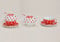 Tetera con taza taza de té y platillo plato Tea for one – Rojo con Lunares de 15 x 14 cm, porcelana Set de regalo
