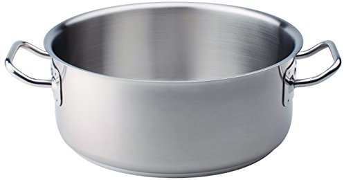 Ollas Agnelli Cacerola Baja con Dos Asas, 18/10 de Acero Inoxidable, Plata, 32 cm