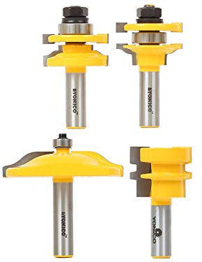 Kleiderstange und Stil Schrank Tür Router Bit Set 4 Bit Ogee – 1/5,1 cm Schaft – yonico 12430 Matte