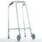 NRS Healthcare Aluminium Lightweight Ultra Narrow Height Adjustable (860-940mm) Wheeled Coopers Walking Frame, Tall