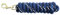 KM Elite 7ft Cotton Double Braided Lead Rope: Black White Navy