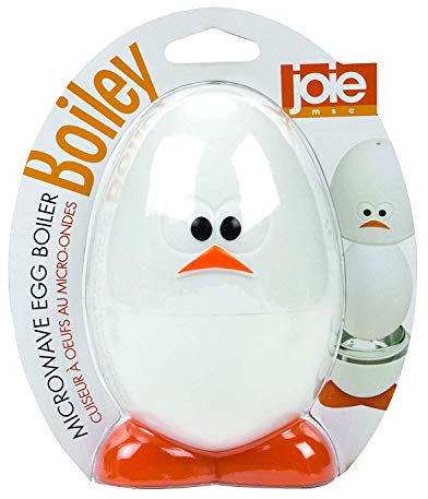 Joie Boiley Microwave Egg Boiler Gadget Face Cooking Quick Breakfast (4-Pack)