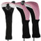 Andux - Pack de 3 fundas para cabezales de palos de golf, n.º de etiqueta intercambiable CTMT-02, rosa
