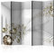 decomonkey Paravent Raumteiler Innen 3D Effect 225x172 cm 5 Teilig Einseitig Room Divider Wall Raumteiler Stehend Trennwand Sichtschutz Spanische Wand Sichtschutzwand Wohnzimmer Holz Blitz Design
