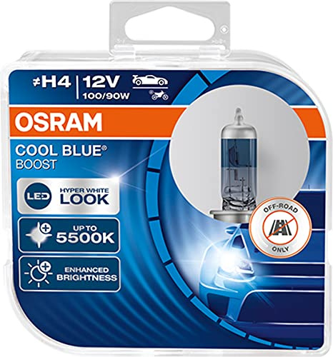 Osram 62193CBB-HCB Cool Blue Boost and Halogen Bulbs, 12 V/ 100-90 W, Set of 2
