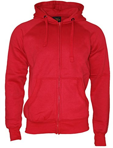 ROCK-IT Apparel I Giacca con Cappuccio I Slim Fit da Uomo I Lavorazione di Alta qualità I Felpa con Cappuccio I Molto Robusta I per Il Tempo Libero o Il Lavoro [Taglie S-4XL] Rosso XXL