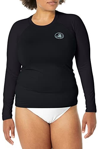 Body Glove Smoothies - Rashguard da Donna a Maniche Lunghe, con UPF 50+ - Nero - M