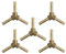 sourcing map 5 Stück Y Schlauchverbinder 4mm Messing Fitting Y Stück Schlauchanschluss 3 Wege Anschluss für Luft Wasser Gas Öl