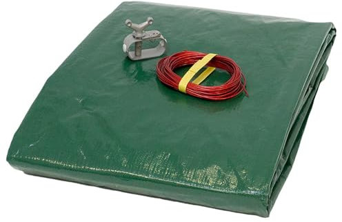 Hochwertige Abdeckplane rechteckig (Für 600 x 300 cm Stahlwandpools) Sommer & Winter Abdeckplane – 680 x 380 cm Planenmaß - Materialstärke 180g/m²