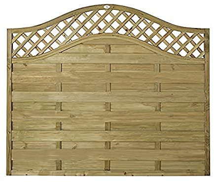 Forest Garden 1.8m x 1.5m Pressure Treated Decorative Europa Prague Fence Panel - Pack of 3