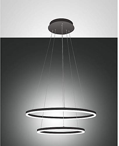 LED Pendelleuchte GIOTTO, inkl. Smartluce, 1x 52W, 3000K, 4680lm, IP20, schwarz