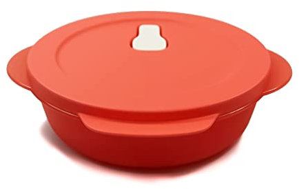 Tupperware CrystalWave Mikrowelle 900 ml mit Abtrennung lachs Mikro Micro Wave Pop 38123