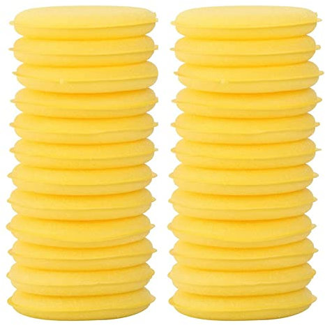 24 Stück Putzschwamm Mikrofaser Wachs Applikator Pads Schaum Wachs Applikator Auto Schaum Wachs Schaumstoff Schwamm Applikator Pads für Autopflege, Lack, Felgen
