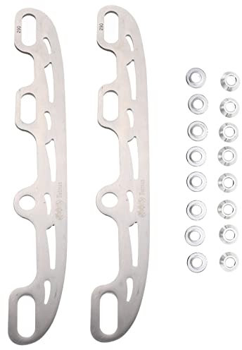 VOSAREA 1 Satz Schlittschuhe Outdoor-Rollschuhe Figur Klingen Metal Blade hochstihl Kufen für Rollschuhe Skating-Ersatzkufen Roller Skates Komponente Suite Zubehör Rollschuhlaufen