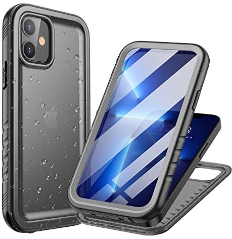 Cozycase Funda para iPhone 12/12 Pro Impermeable Antigolpes - 360 Grado Completa/Militar/Integral【2m Anticaida Resistente】 Carcasa Agua Sumergible Acuatica Estanca Antipolvo con Protector Camara