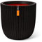 Capi Europe - Pot Boule Groove NL - 43x41 - Noir - Ouverture Ø35 - Pot pour Une Utilisation à l'intérieur et à l'extérieur - Incassable - 100% Recyclable - KGVBL933