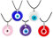 Caiyao Evil Eye Pendant Necklace Glass Leather Rope Chain Turkish Protect Lucky Necklace for Women Men, Leather, No Gemstone