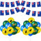 Australien Party Dekoration Set, inklusive 24 Stück Känguru Australisch Luftballons, 8 Meter Australien Fahnenkette und Silbergraue Bänder für Fanartikel Baby Shower Geburtstag Party Deko