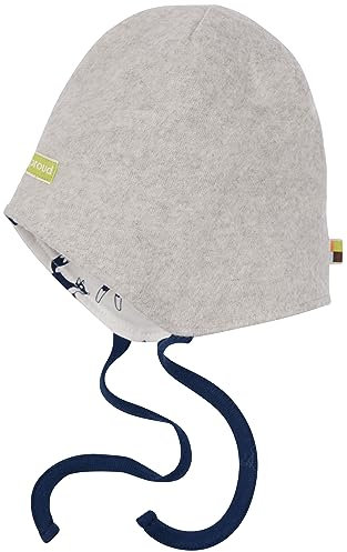 loud + proud Unisex Kinder Lt1 Fleece, GOTS Zertifiziert Beanie-Mütze, Silver, 49-50 EU