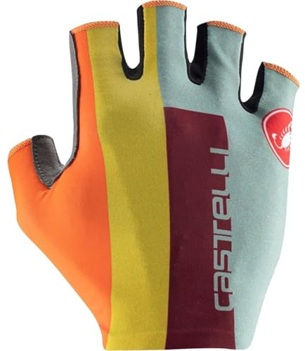CASTELLI 4522036-346 COMPETIZIONE 2 GLOVE Fahrradhandschuhe Men's Verteidiger Grün/Dunkelrot/Bordeaux/Passionsfrucht/Scharlachrote Lava XXL