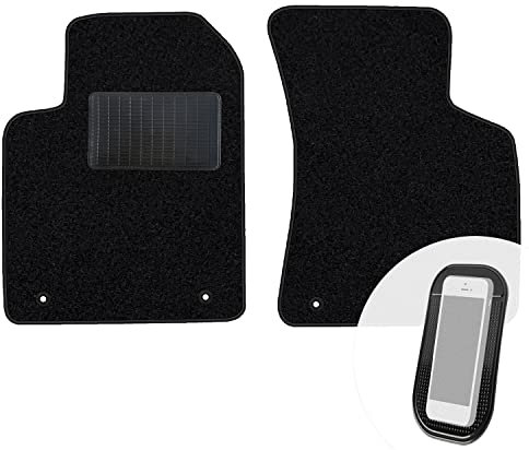 moto-MOLTICO Vorne Fußmatten Auto Velours Autoteppiche Schwarz Automatten Set 2-teilig passend für Audi TT 8N 1998-2006