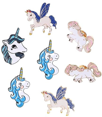 GALPADA 7st Einhorn Anstecknadel Kinderanzüge Süße Hutnadel Für Damen Kinder Brosche Niedliche Hutnadel Für Frauen Kinder Broschen Für Frauen Kinderschmuck Fräulein Tier