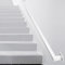 1/1,5/2/3 m weißer Vierkantrohr-Handlauf für Treppen, Wandmontage, Treppengeländer, Haltegriff, Komplettset, rutschfest, für Zuhause, Flur, Loft, Terrassengeländer, Korridor-Stützstange ( Size : 3m )