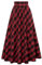 SCARLET DARKNESS Costume de Pirate Steampunk pour Femme, Jupe plissée pour Halloween, Carnaval, fête, Rouge, Noir, Carreaux, XL