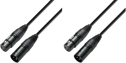 Adam Hall Cables 3 STAR DMF 0600 DMX Kabel 3-Pol XLR Female auf 3-Pol XLR male | 6 m (Packung mit 2)