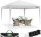 COBIZI Pavillon, Faltpavillon 3x3 Wasserdicht Stabil, Partyzelt 3x3 Gartenpavillon UV-Schutz 50+ Pavillion Klappbar 3x3m Pop up Pavillon mit 4 Sandsäcke für Camping, Strand, Familientreffen(Weiß)
